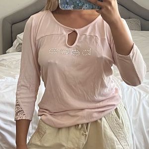 Y2K Pink Bebe top